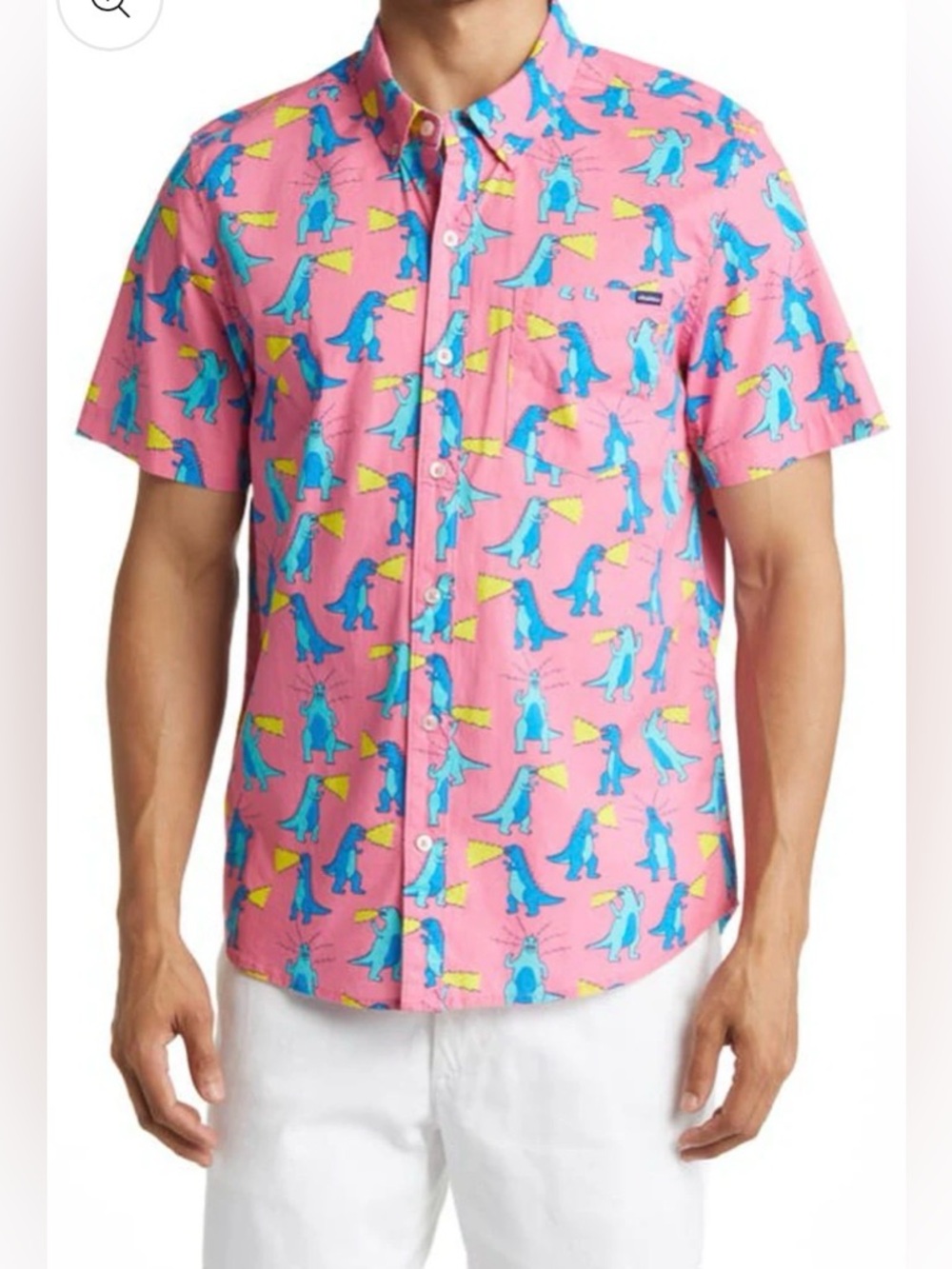 Chubbies Button Down XL pink dinos